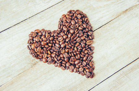 coffee bean. a Cup of coffee. selective focus.の写真素材