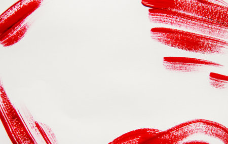 Texture paint on white background. Selective focus.の写真素材