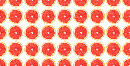 Grapefruit pattern on a white background. selective focus. food.の写真素材