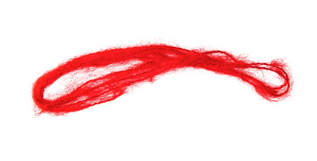 Thread isolated on a white background. Selective focus.