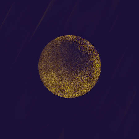 Dark background with gold sparkles for decorative design. Glow light effect. Glare texture....