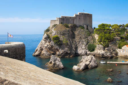 Dubrovnik, old town  - the Fort Lovrijenac  - view from the city wallsのeditorial素材