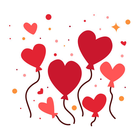 Envelope with heart and flowers. Vector illustration in flat styleのイラスト素材