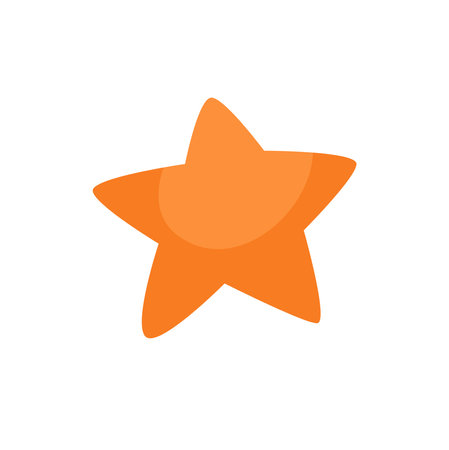 Star icon in flat color style. Favorite, favorite, rating symbolのイラスト素材