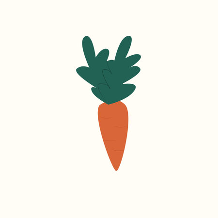 Carrot flat icon, vector illustration. Vegetarian food sign.