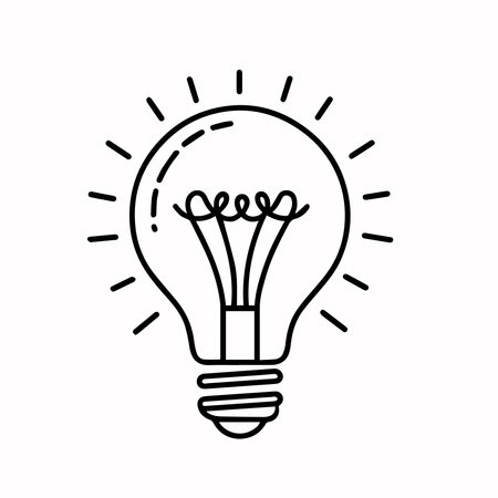 bulb light idea line style icon vector illustration design, designed for web and appのイラスト素材