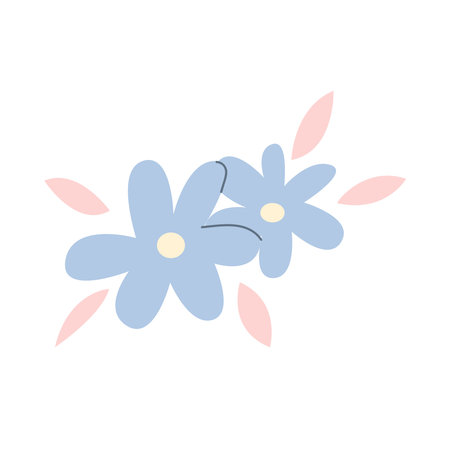 Cute hand drawn flower vector illustration in doodle style.のイラスト素材