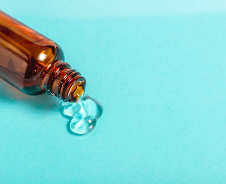 Hydrating sanitizer gel in glass bottle container