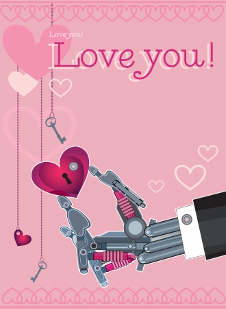 I love you, vector card のイラスト素材