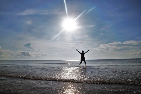 Beach and Sunriseの写真素材