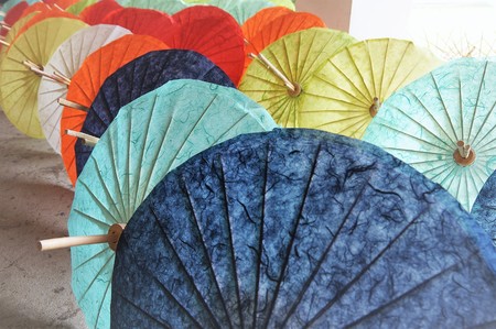 Umbrella Village - Bor Sang Chiang Maiの写真素材