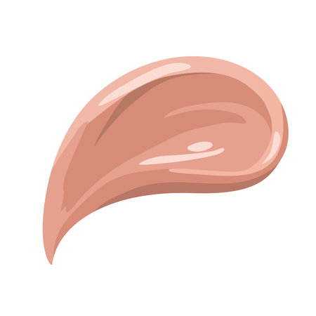 Vector Smear Foundation Cream Makeup Cosmetic Liquid isolated on white backgroundのイラスト素材