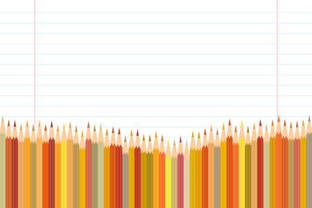 School Pencils Background Vector Illustration for Your Projectsのイラスト素材