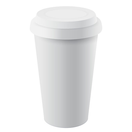 Disposable Plastic Cup with Lid, Vector Illustration for Your Projectsのイラスト素材