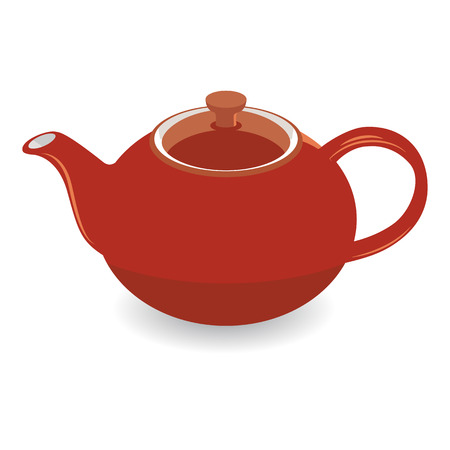 Isolated Tea Pot Flat Vector Illustration for Your Projectsのイラスト素材