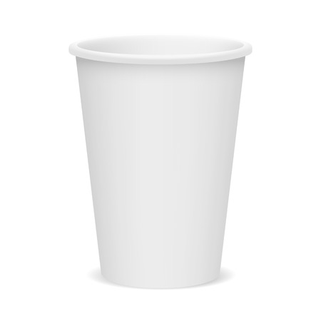 Isolated Realistic  Disposable Paper Cup Vector Illustration for Your Projectsのイラスト素材