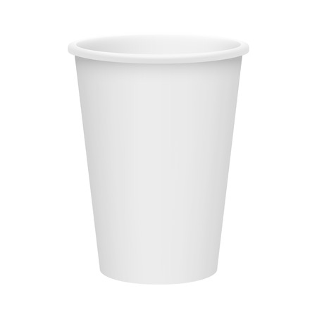 Isolated Realistic  Disposable Paper Cup Vector Illustration for Your Projectsのイラスト素材