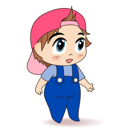Little Boy, Children Vector Illustrationのイラスト素材