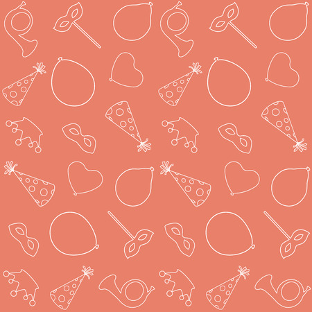 Birthday Seamless Abstract Vector Patternのイラスト素材