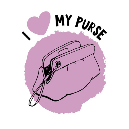 Bag, Clutch, Purse Sign, Vector Illustrationのイラスト素材