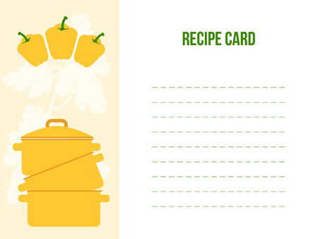 Recipe Card, Flat Vector Illustrationのイラスト素材