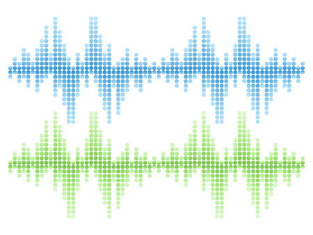 Isolated Sound Audio Wave Vector Setのイラスト素材