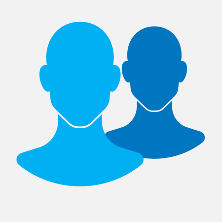 social profile icon, flat vector image for your projectsのイラスト素材