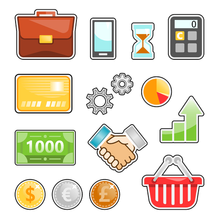 business, finance, marketing, banking vector image set for your projectsのイラスト素材