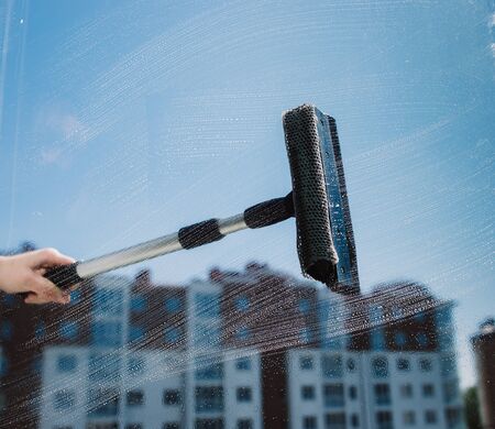 Window Cleaning Squeegee, cleaning servicesの写真素材