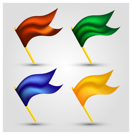 Collection of colored flags,to design holidaysのイラスト素材