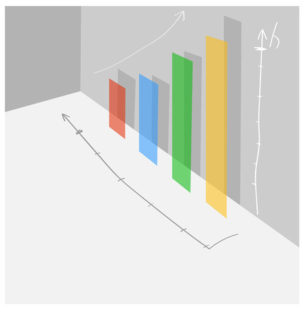 Information schedule of profit growth near the wallのイラスト素材