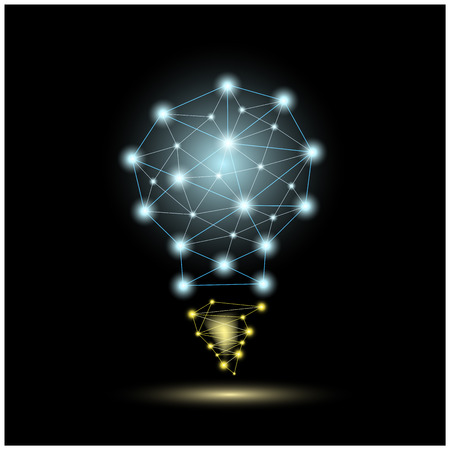 Lamp with blue lightのイラスト素材