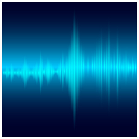 Sound waves oscillating glow light, Abstract technology backgroundのイラスト素材
