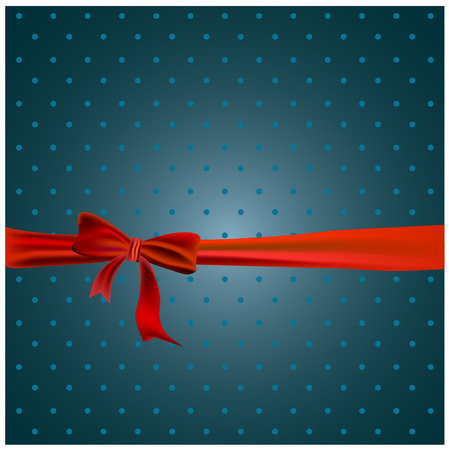 Shiny red ribbon with bow for giftのイラスト素材