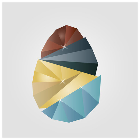 geometric eggsのイラスト素材