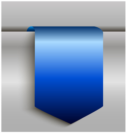 blue bookmarks isolated on metal backgroundのイラスト素材