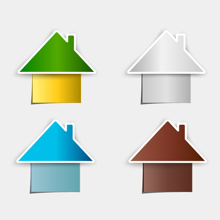 poster template. houseのイラスト素材