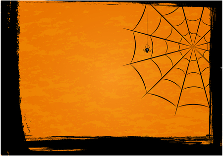 Background with spiders and webのイラスト素材