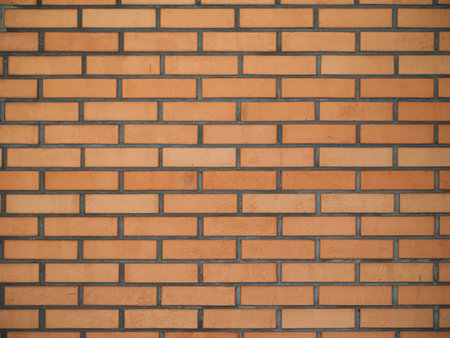 Orange brick wall texture background. Photo. Architecture, designの写真素材