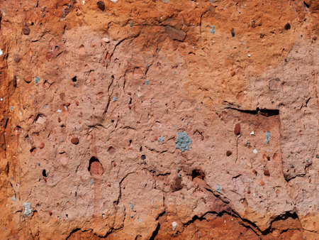 Brown texture rock wall for background. Mountain rough surface. Stone wall for design. Photo. Architecture.の写真素材