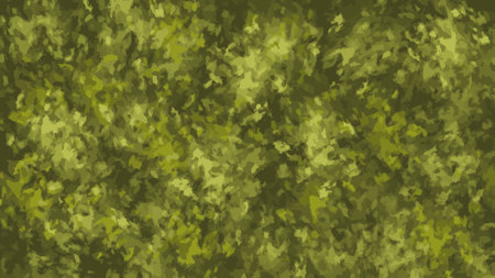 Abstract background in shades of green and khaki. Hand drawn vector illustration. Chaotic spots of various shapes. For print, textile, fabric, cover, notebook, background, web design.のイラスト素材
