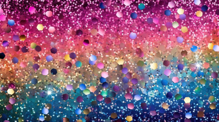 Abstract shiny multicolored texture made of sparkling sparkles and stars. Sparkling festive background. Glitter light effects with colored particles, princess little girl texture. Backdrop. Copy Spaceの素材