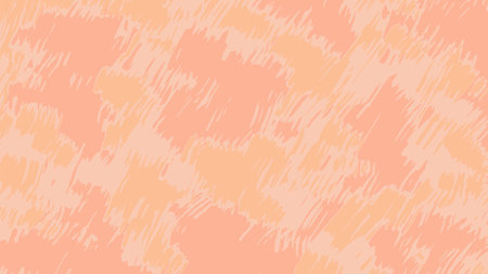 Abstract background with color of year 2024 Peach Fuzz. Abstract oblique lines, stains and scribbles. Rough strokes of paint. Hand drawn vector illustration. For website background, presentationのイラスト素材