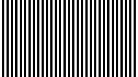 Black and white monochrome vertical stripes pattern. Simple design for a background. Uniform lines in contrasting tones creating visual rhythm and balance. Optical illusion. Vector.のイラスト素材
