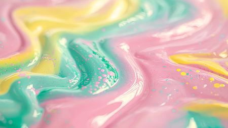 Colorful Abstract Watercolor Art with Swirling Patterns in Pastel Shades. Concept of creativity,...