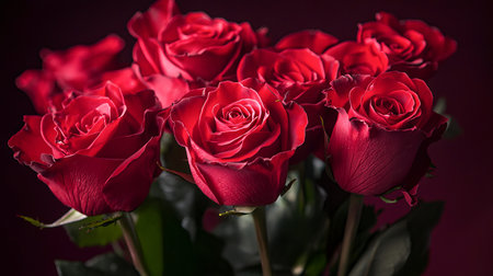 Elegant Bouquet of Red Roses in Vibrant Bloom, Symbolizing Love, Passion, and Romantic Celebrations.