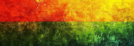 Vibrant Grunge Gradient with Texture in Yellow, Red, and Orange Hues - Concept of Abstract Art, Colorful Design, Creative Expression. Background. Banner.の写真素材