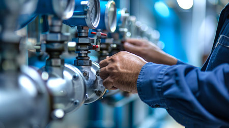 Diverse Male Engineers Operating Industrial Machinery. Concept of Engineering Professions, Technical...