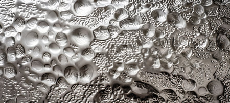 Abstract Top View of Textured Silver Surface. Concept of Metallic Texture, Artistic Design, Modern...