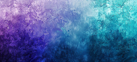 Abstract Grunge Gradient with Emerald Blue and Purple Textures, Concept of Creative Design and...